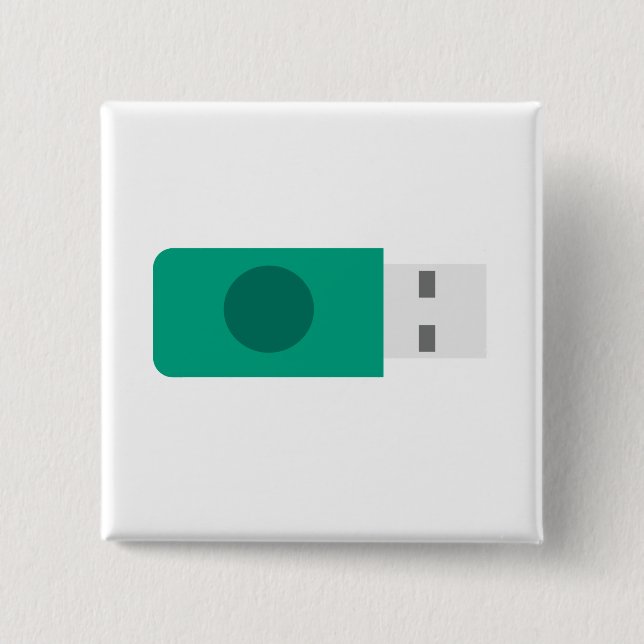 USB Stick 2 Inch Square Button (Front)