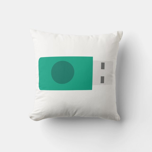 USB Stick Throw Pillow (Front)