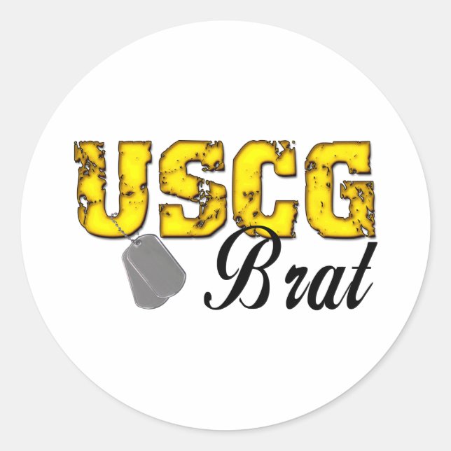 uscg99brat classic round sticker (Front)