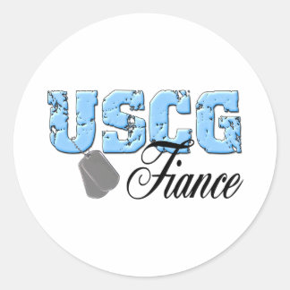 uscg99fiance2 classic round sticker