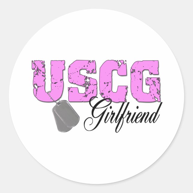 uscg99girlfriend2 classic round sticker (Front)