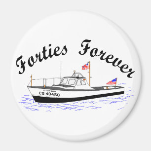 USCG 40 Foot Utility Boat Large # 40450 Clip Art Magnet