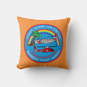 USCG Air Station Barbers Point Hawaii Flight Crew Throw Pillow