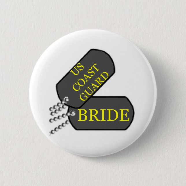 USCG Bride 2 Inch Round Button (Front)