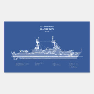 USCG Cutter Hamilton whec-715 - ABD Sticker