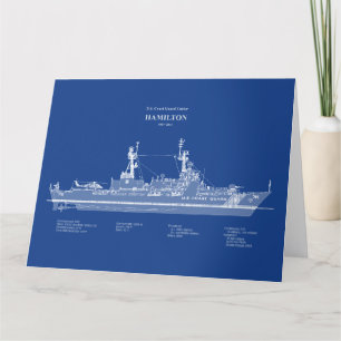 USCG Cutter Hamilton whec-715 - ABD Thank You Card