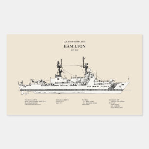 USCG Cutter Hamilton whec-715 - SBD Sticker