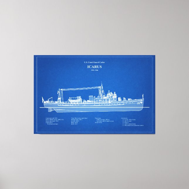 USCG Cutter Icarus wpc-110 - ABD Canvas Print (Front)
