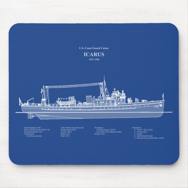 USCG Cutter Icarus wpc-110 - ABD Mouse Pad (Front)