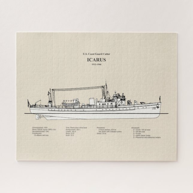 USCG Cutter Icarus wpc-110 - SBD Jigsaw Puzzle (Horizontal)