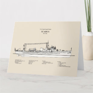 USCG Cutter Icarus wpc-110 - SBD Thank You Card