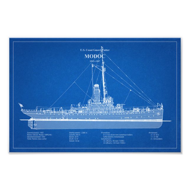 USCG Cutter Modoc wpg-46 - ABD Photo Print (Front)
