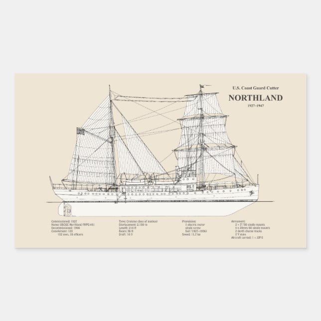 USCG Cutter Northland wpg-49 - SBD Sticker (Front)