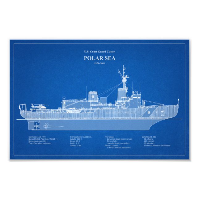 USCG Cutter Polar Sea wagb-11 - ABD Photo Print (Front)