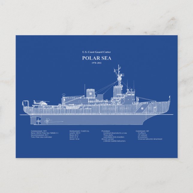 USCG Cutter Polar Sea wagb-11 - ABD Postcard (Front)