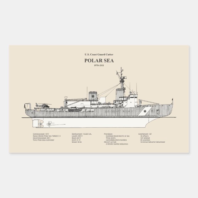 USCG Cutter Polar Sea wagb-11 - SBD Sticker (Front)