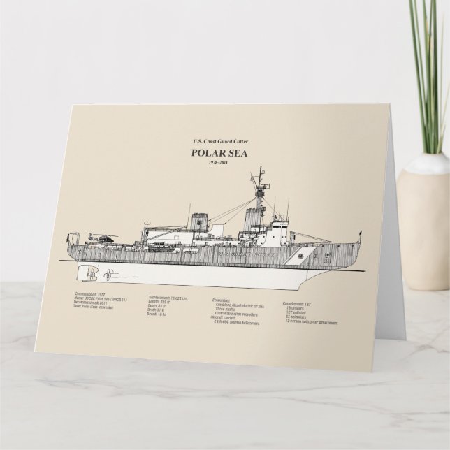 USCG Cutter Polar Sea wagb-11 - SBD Thank You Card (Front)