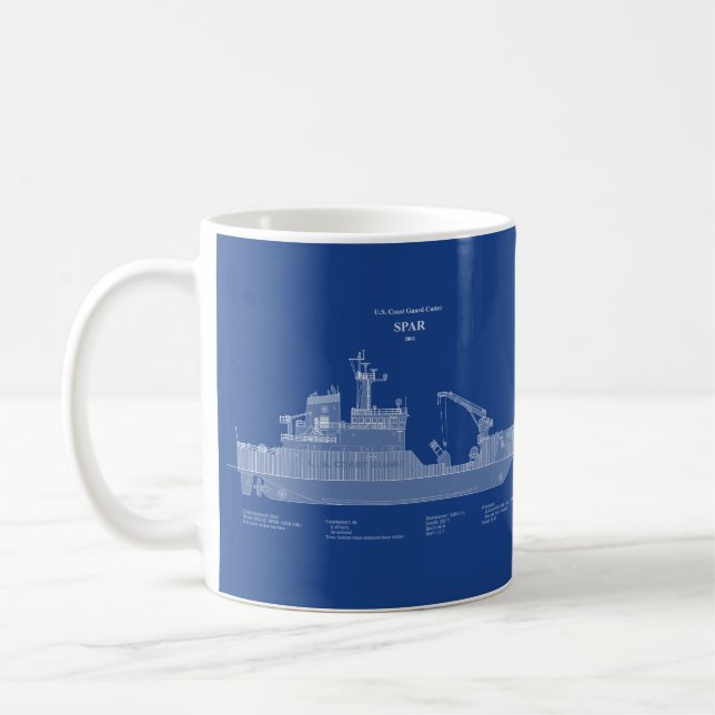 USCG Cutter Spar wlb-206 – ABD Coffee Mug (Left)