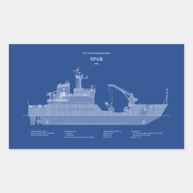 USCG Cutter Spar wlb-206 – ABD Sticker (Front)