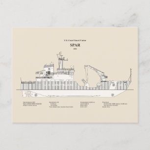 USCG Cutter Spar wlb-206 - SBD Postcard