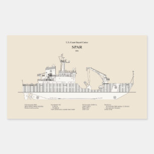 USCG Cutter Spar wlb-206 - SBD Sticker