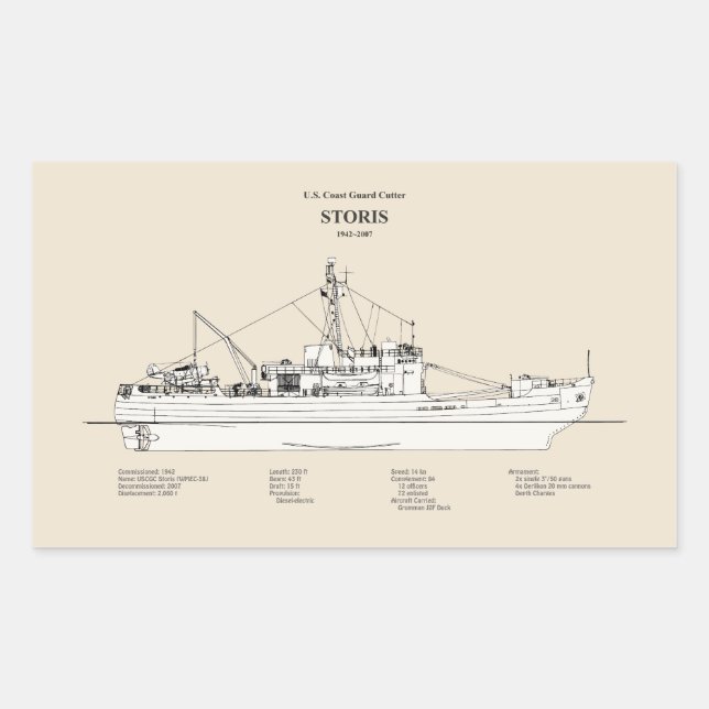 USCG Cutter Storis wmec-38 - SBD Sticker (Front)