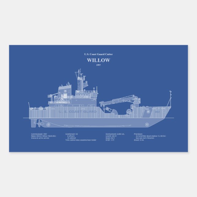 USCG Cutter Willow wlb-202 – ABD Sticker (Front)