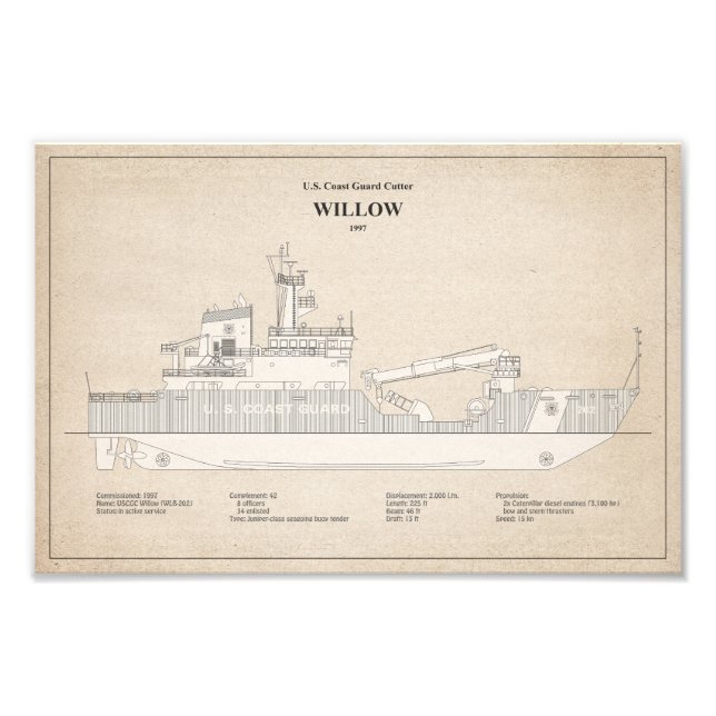 USCG Cutter Willow wlb-202 - SBD Photo Print (Front)