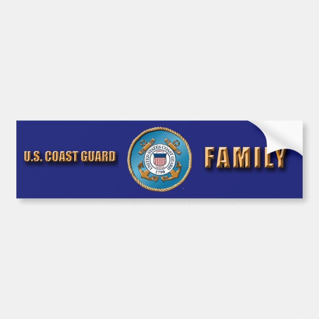 USCG Family Bumper Sticker (Front)