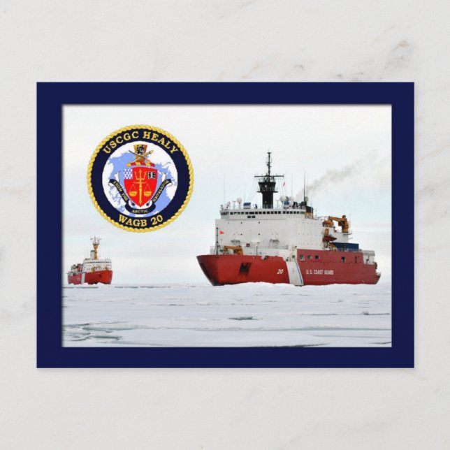 USCG icebreaker HEALY, Beaufort Sea, Alaska Postcard (Front)