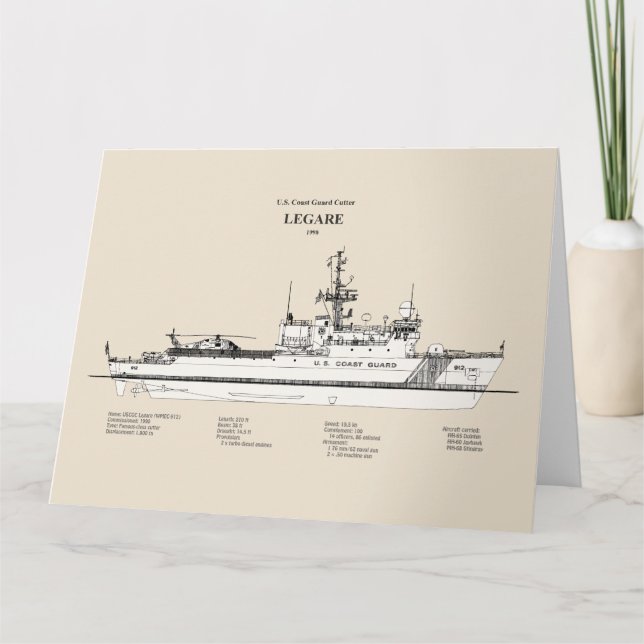 USCG Legare wmec-912 - SBD Thank You Card (Front)