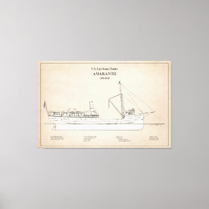 USCG Lighthouse Tender Amaranth - SBD Canvas Print