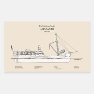 USCG Lighthouse Tender Amaranth - SBD Sticker