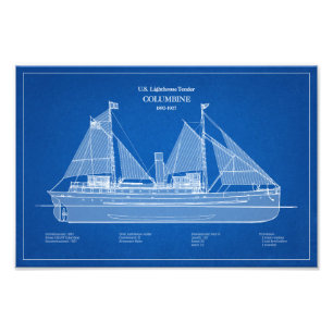 USCG Lighthouse Tender Columbine – ABD Photo Print