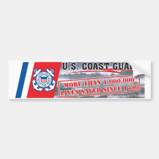 USCG One Million Lives Saved Bumper Sticker