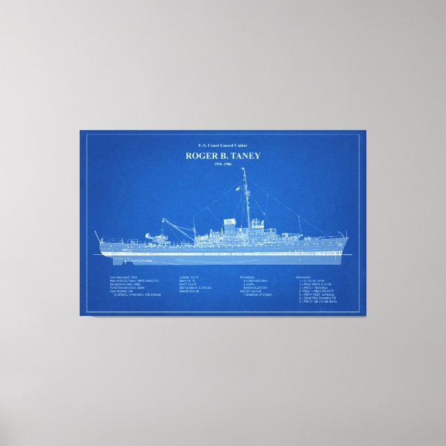 USCG Roger B. Taney whec-37 – ABD Canvas Print (Front)