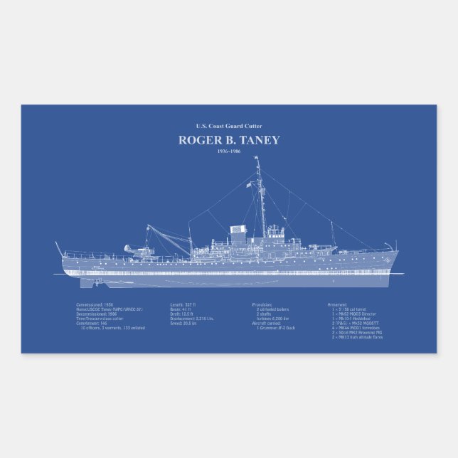 USCG Roger B. Taney whec-37 – ABD Sticker (Front)