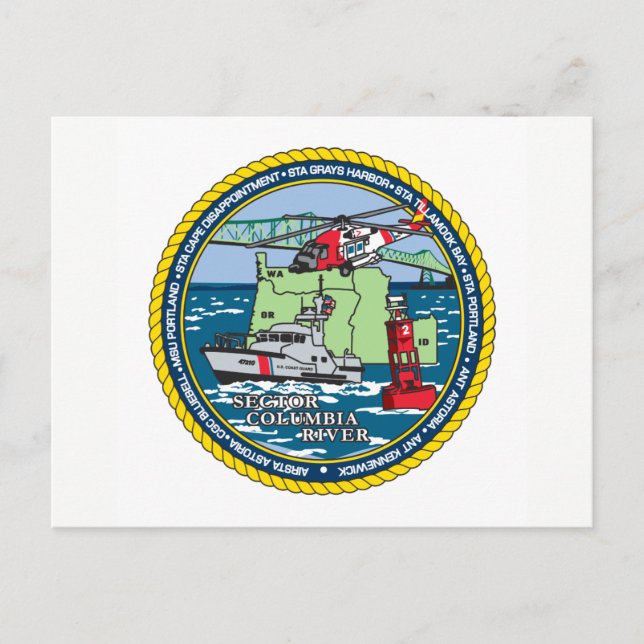 USCG Station Columbia River Postcard (Front)