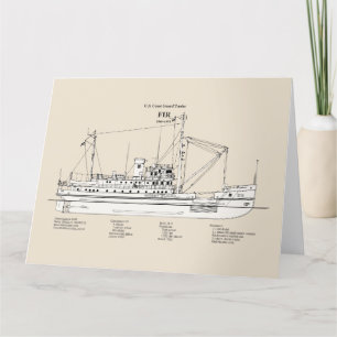 USCG Tender Fir wlm-212 - SBD Thank You Card