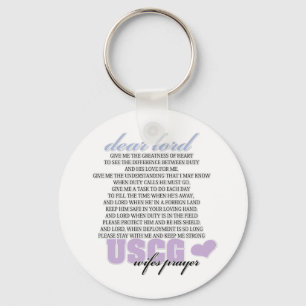 USCG Wife's Prayer Keychain
