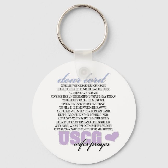 USCG Wife's Prayer Keychain (Front)