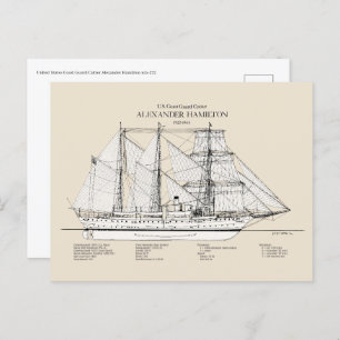 USCGC Alexander Hamilton wix-272 - SBD Postcard