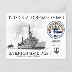 USCGC Burton Island WAGB-283 Ice Breaker Postcard