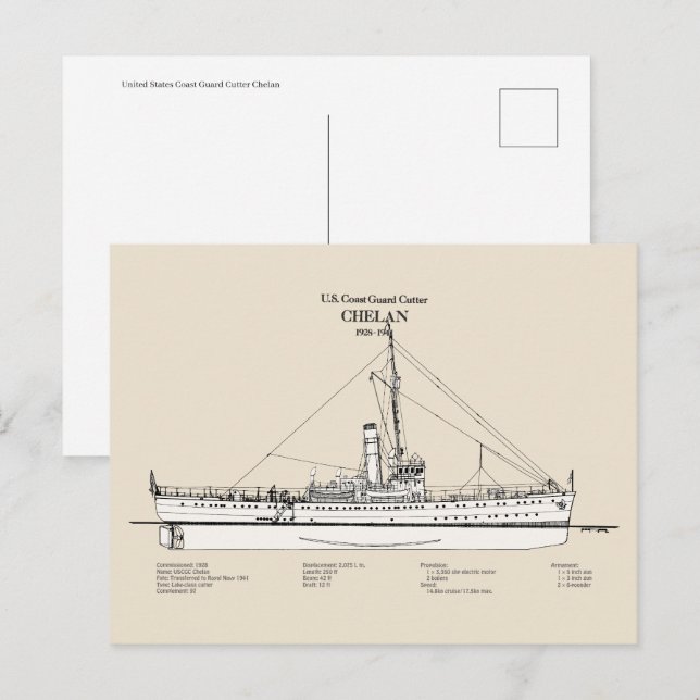 USCGC Chelan - SBD Postcard (Front/Back)