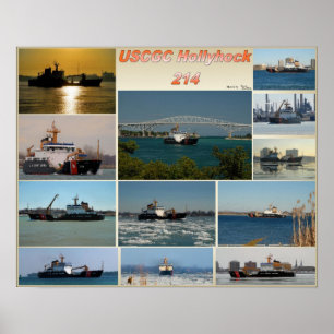 USCGC Cutter Hollyhock WLB-214 Poster