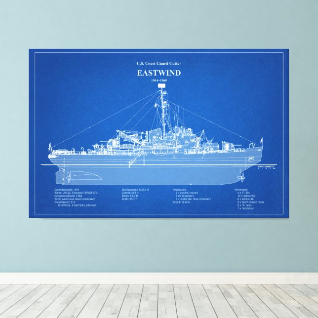 USCGC Eastwind wagb-279 – ABD Canvas Print (Insitu(Wood Floor))