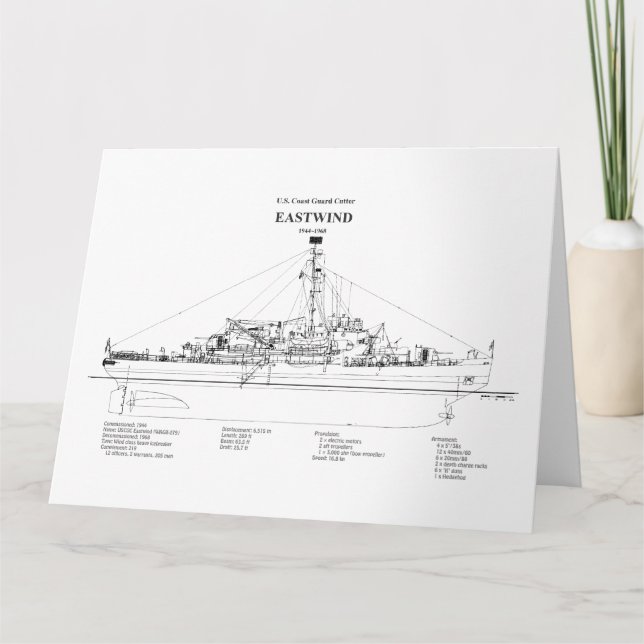 USCGC Eastwind wagb-279 - BD Thank You Card (Front)