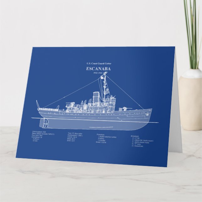 USCGC Escanaba wpc-77 – ABD Thank You Card (Front)