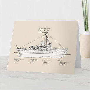 USCGC Escanaba wpc-77 - SBD Thank You Card