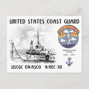 USCGC OWASCO WHEC-39 CUTTER POSTCARD
